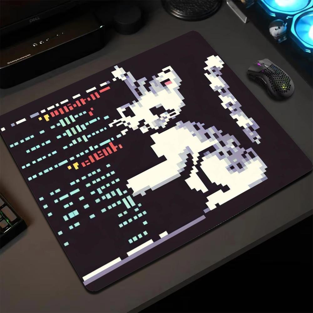 Retro Pc Gaming - Mini Pixel Katzen-Mauspad Retro Computer-Fenster-Schaltkreis-Kätzchen-Druck Rutschfeste