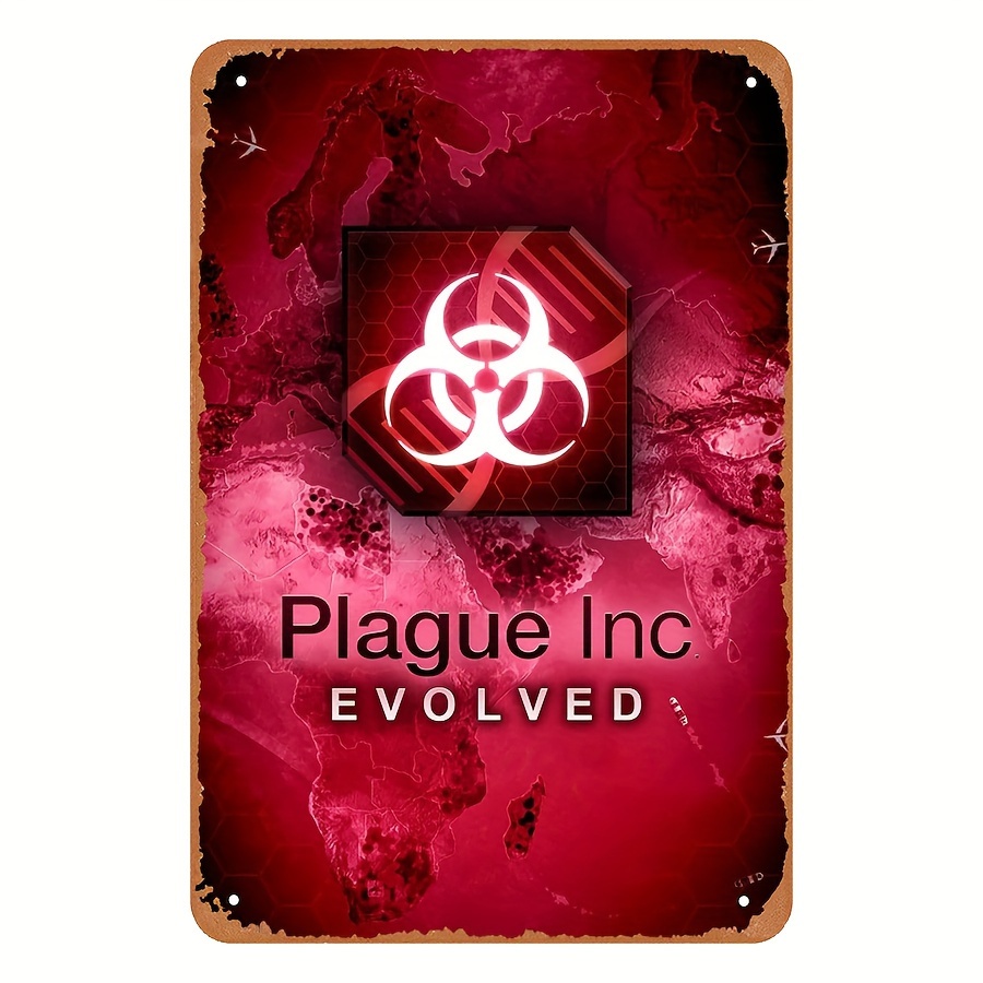 Game Retro Gaming - Vintage-Stil Plague Inc Evolved Metall-Blechschild -
