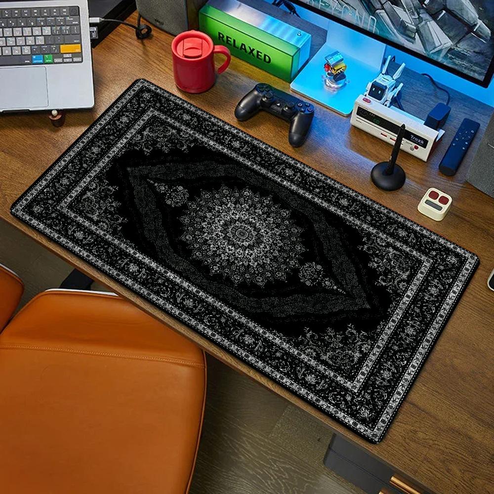 Retro Pc Gaming - Neuer schwarzer persischer Teppich, geheimnisvolles Retro-Mauspad,
