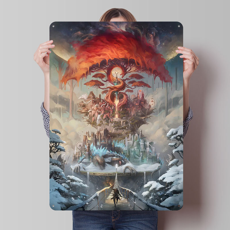 World Of Retro Gaming - Die bemalte Welt: Bedrucktes Poster, personalisierte
