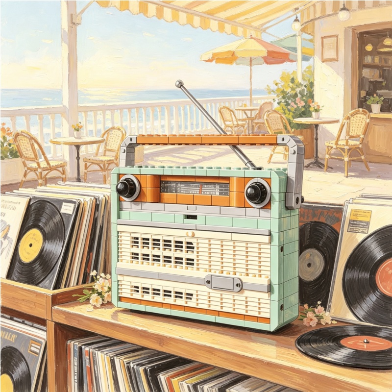 Retro Gaming Lego - Neue Kreative DIY Retro-Radio-Modell-Bausteine - Lehrreiches