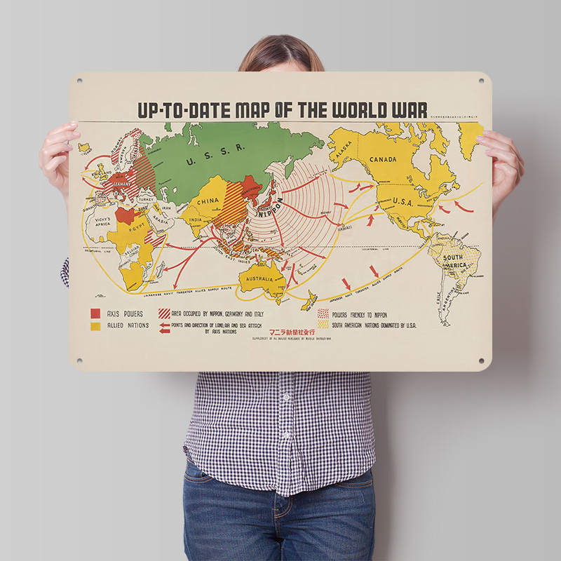 World Of Retro Gaming - Karte des Weltkriegs, personalisiertes 3D-strukturiertes Metallposter,