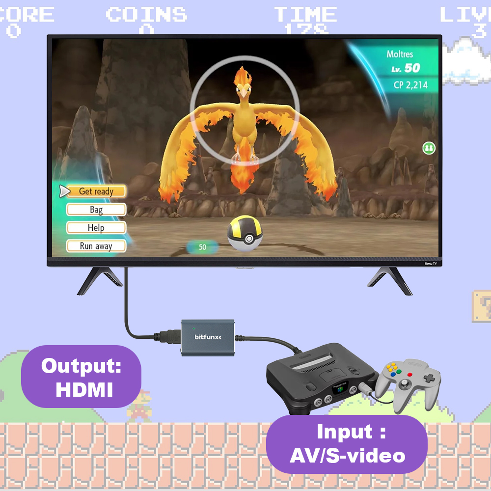 Bitfunx 720P Svideo / AV zu HD – Retro Gaming Hub Bewertung und Preis
