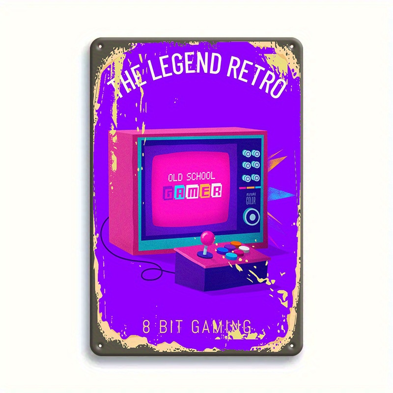 Retro 8-Bit-Gaming-Blechschild – Game Retro Gaming Bewertung und Preis
