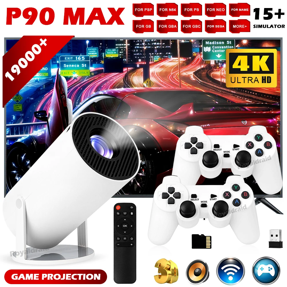 P90 Max Projektor Spiel 4K HD  – Retro Gaming And Projector Bewertung und Preis