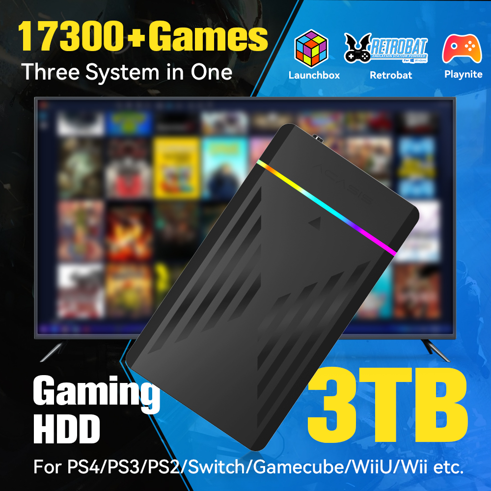 3 TB tragbare Gaming-HDD-Launc – Retro Gaming Usb Bewertung und Preis